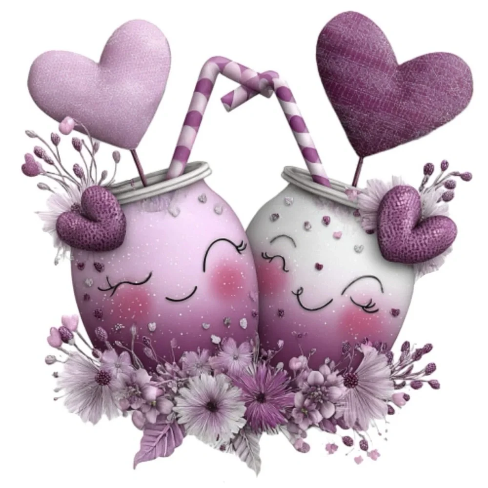 Cute Pink and Purple Heart towel 16”x26”